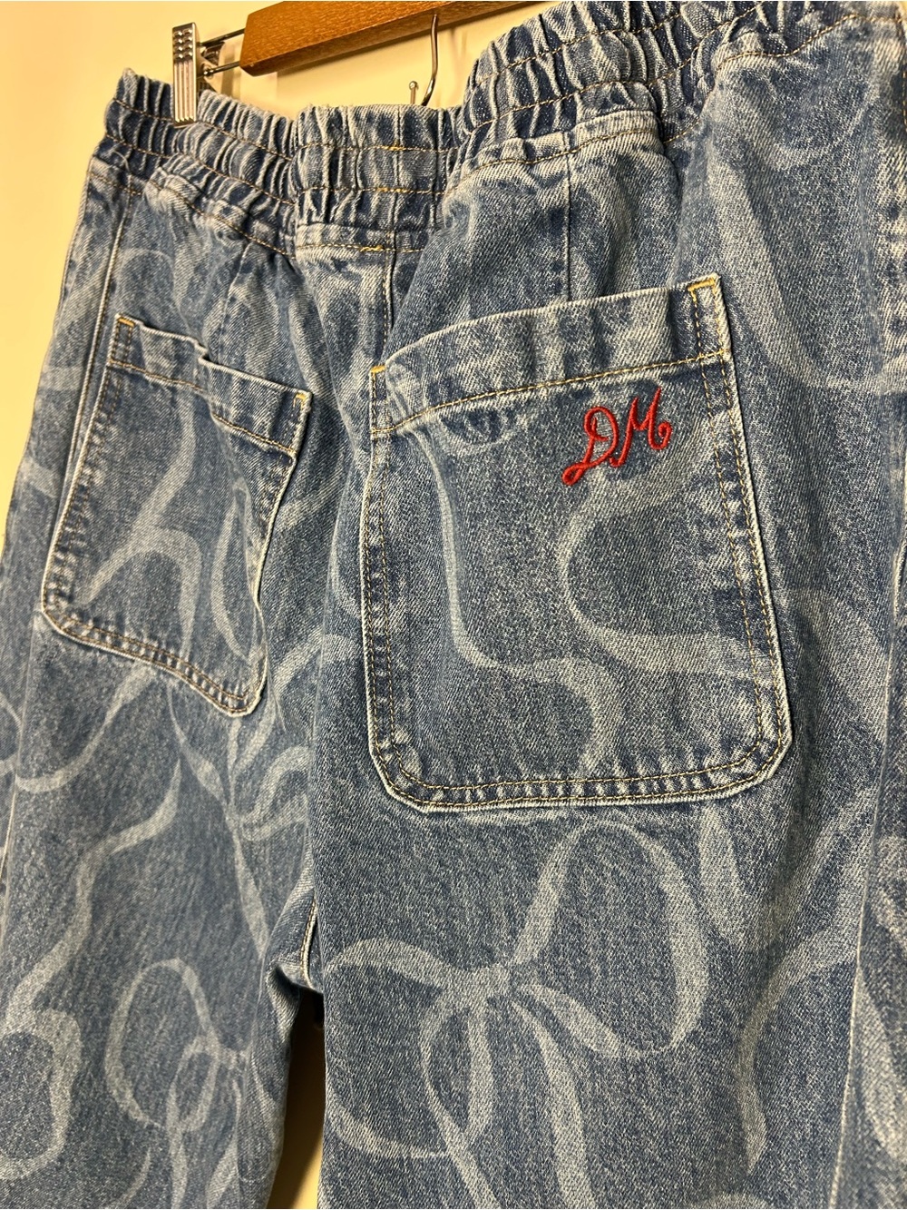 Damson Madder Felix Bow, wide leg barrel jeans size 16 - Picture 7 of 14